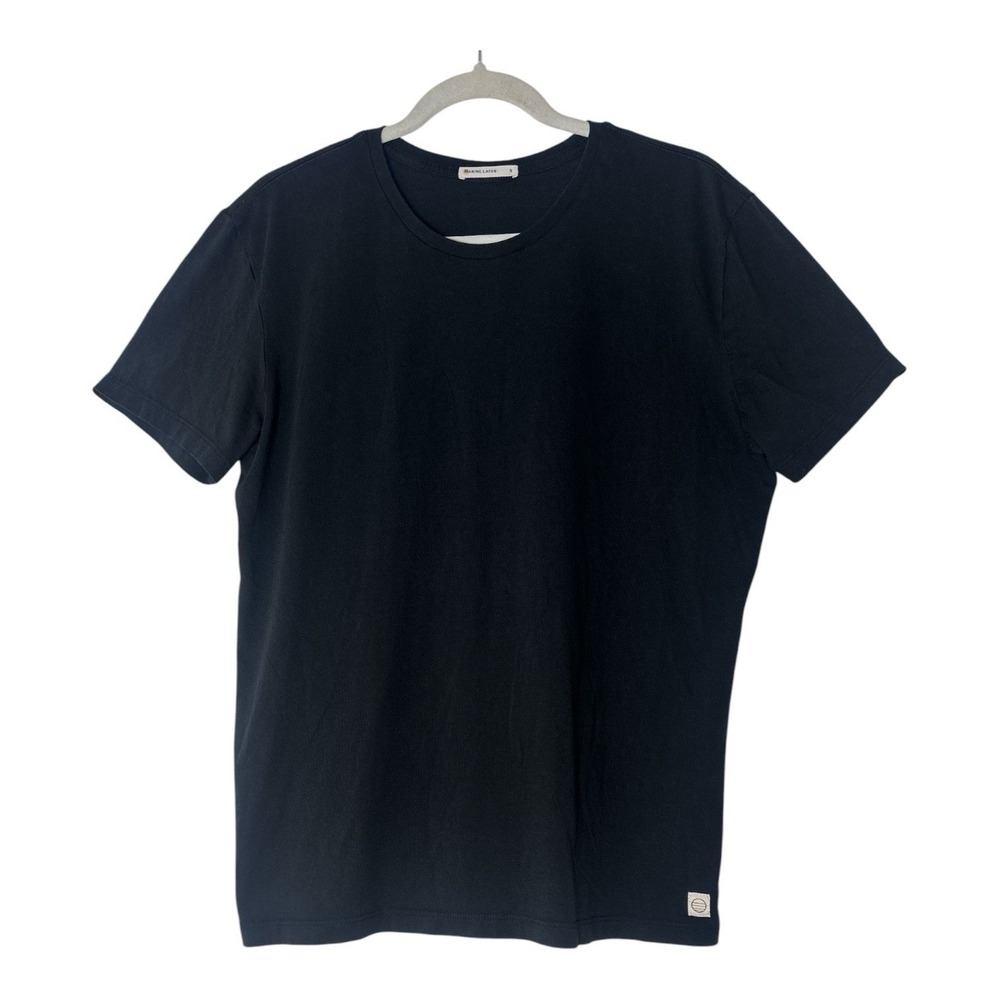 Marine Layer T-shirt Mens Small Black Crew Neck Short Sleeve Basic Supima Cotton